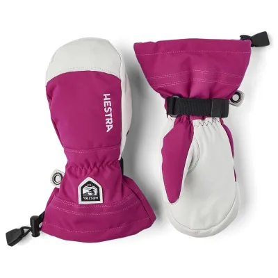 Hestra Kid's Army Leather Heli Ski Fuchsia - 6